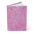 Pink Vintage Italian Feather Marble Design Hardcover Journal Matte