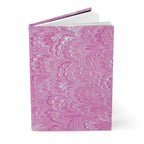 Pink Vintage Italian Feather Marble Design Hardcover Journal Matte