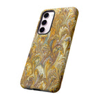 Golden Yellow Marbled Italian Phone Case - Dual Layer - Matte or Glossy