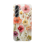 Pink Floral Pressed Flowers - Slim Case