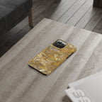 Golden Yellow Italian Marbled Designed, Slim Phone Cases, Case-Mate