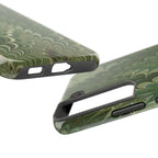 Deep Green Marble Italian Tough Phone Case — Durable Marbled Phone Case