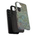 Green Peacock Marbled Phone Case — "Tough Cases" Ultra-Tough Protective Cover