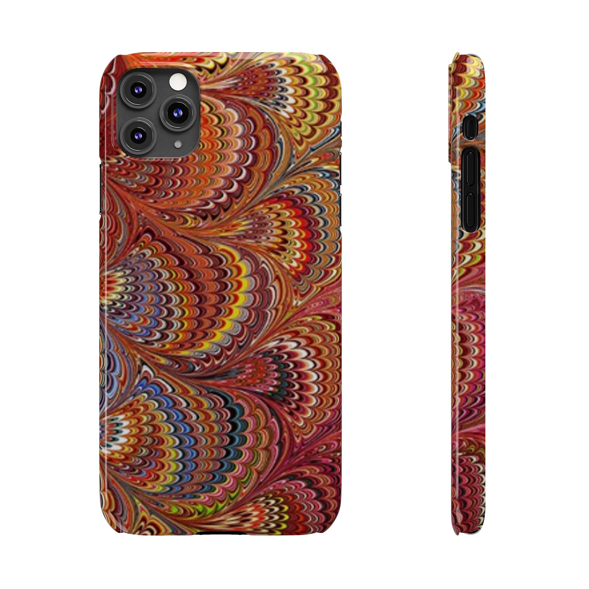 Italian Marbled Design, Red and Blue Pallet