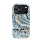 Light Blue Frost Marbled Tough Phone Case - Dual Layer