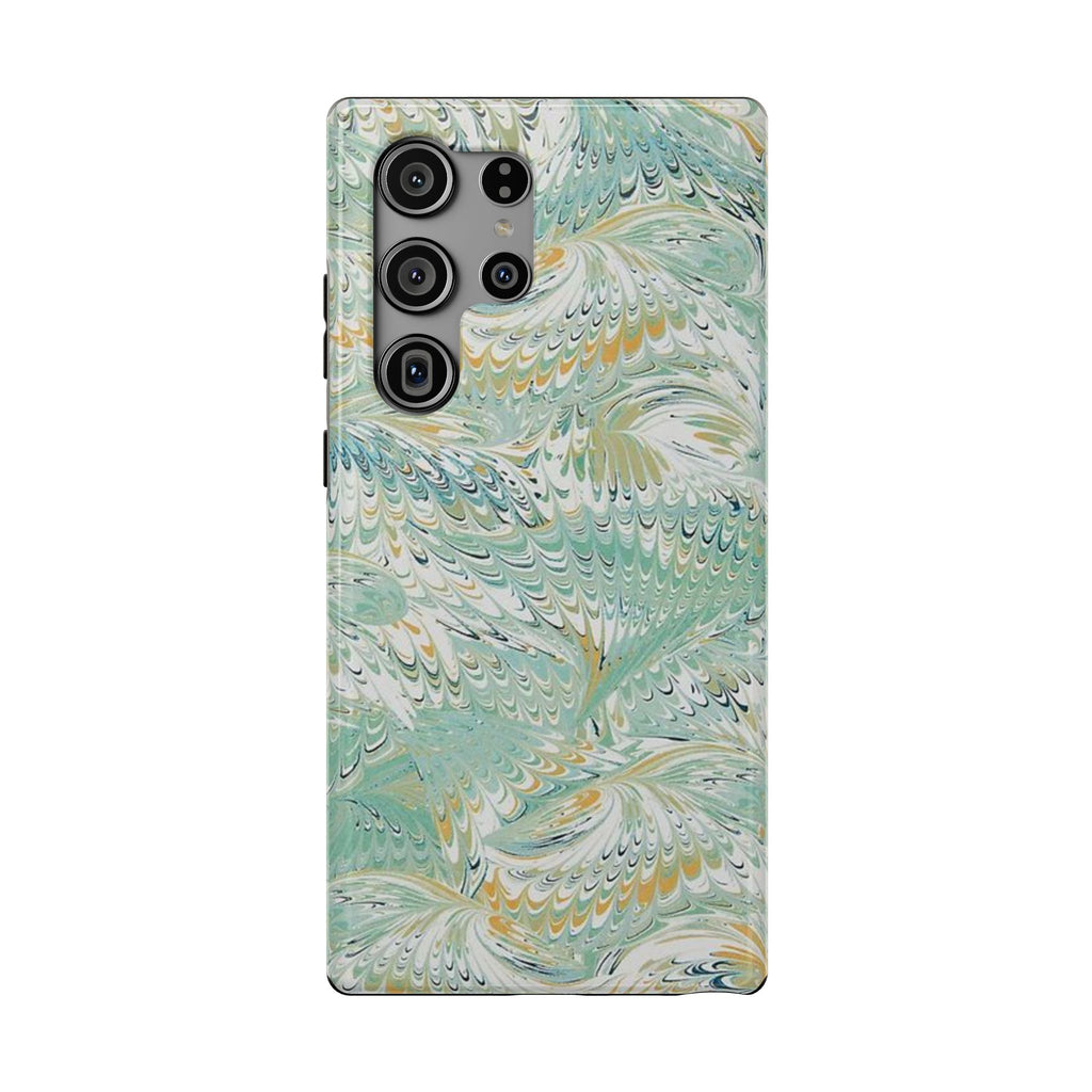 Mint Green Marbled Swirl Phone Case - Dual Layer