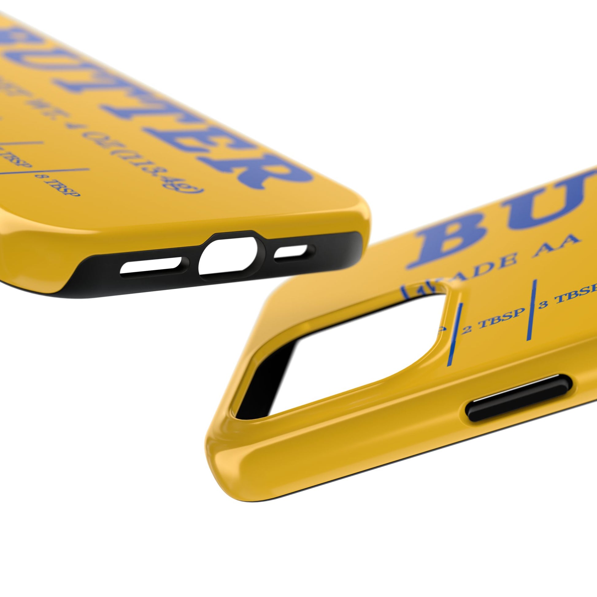 Butter Yellow Tough Phone Cases, Funny iPhone 16 Cover, Protective Case Gift for Techies, Yellow Phone Accessories, Unique Gift for Phone