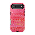 Pink and Gold Marbled Peacock Durable Phone Case - Olive Green and Brown - Matte or Glossy