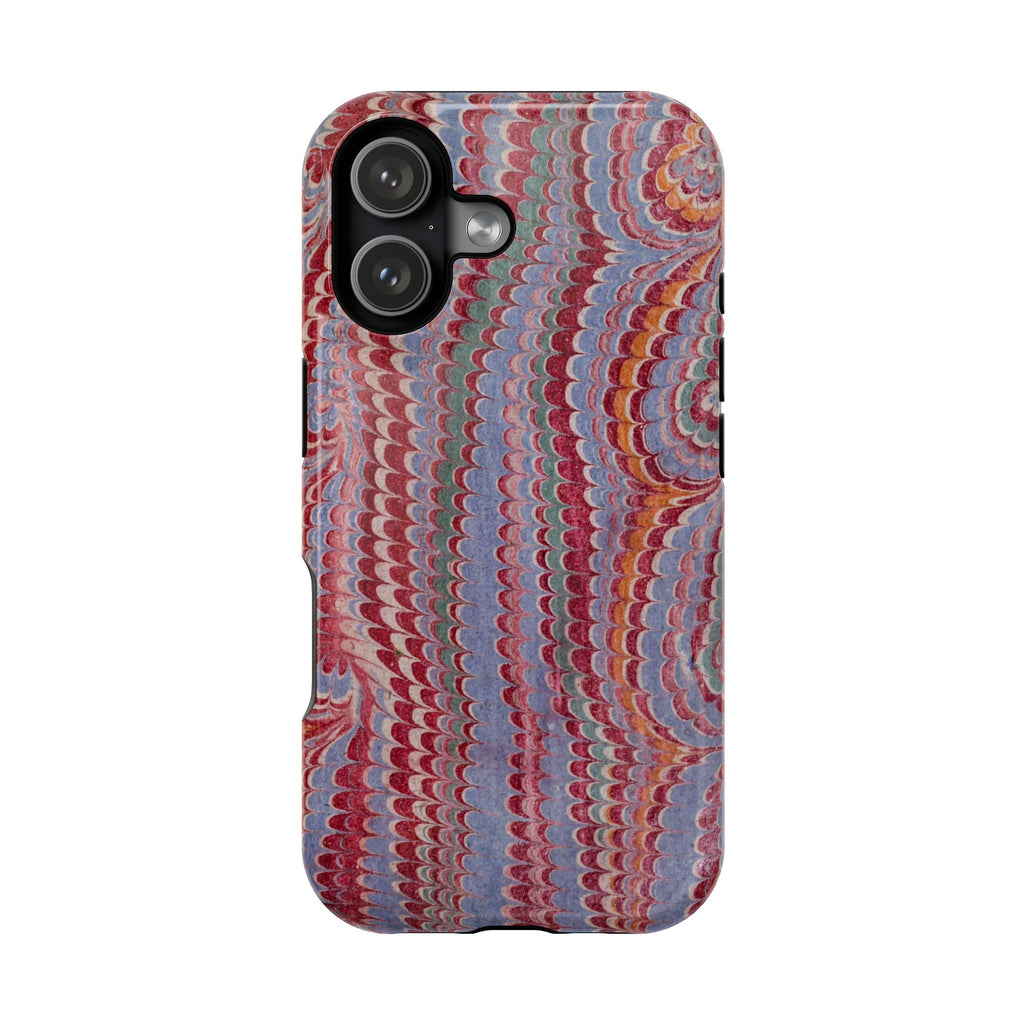 Burgundy and Lavender Hues Italian Vintage Marble Design Phone Case for Apple + Samsung