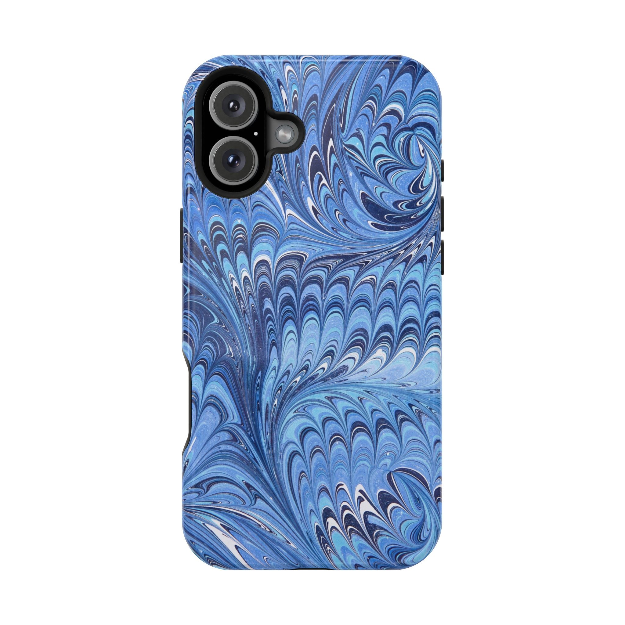 Blue Marbled Swirl Phone Case - Dual Layer Case