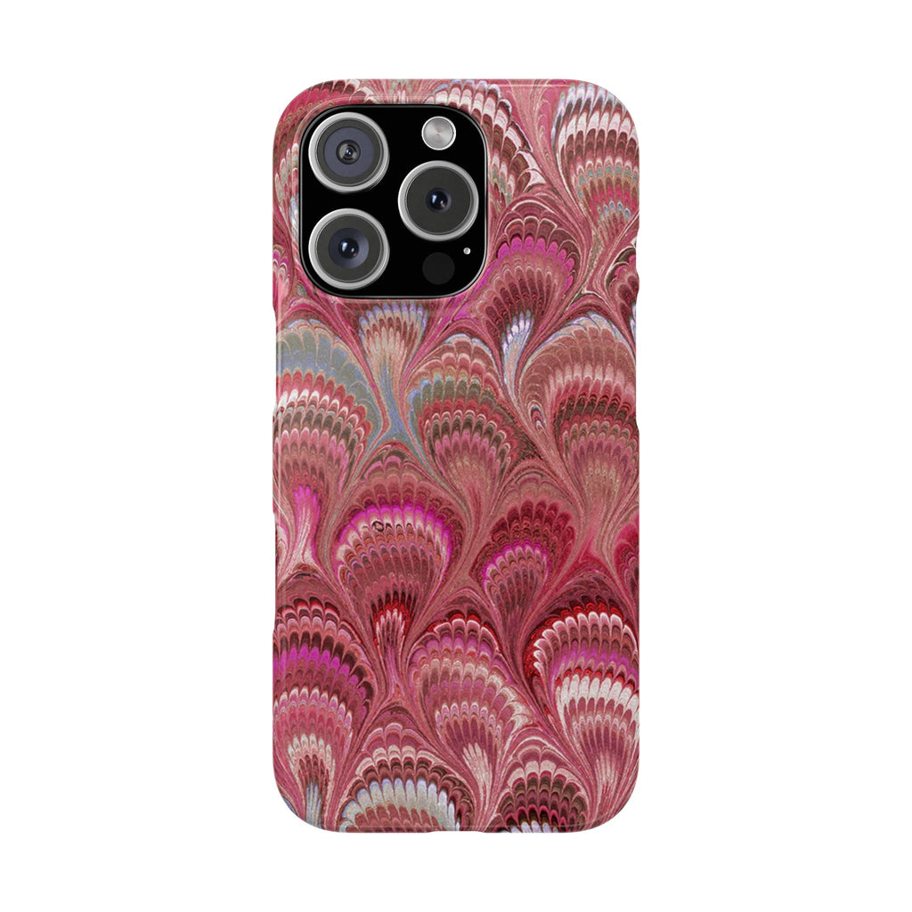 Pretty In Pink, Blush, Rose - Italian Feather Marble Design Phone Case