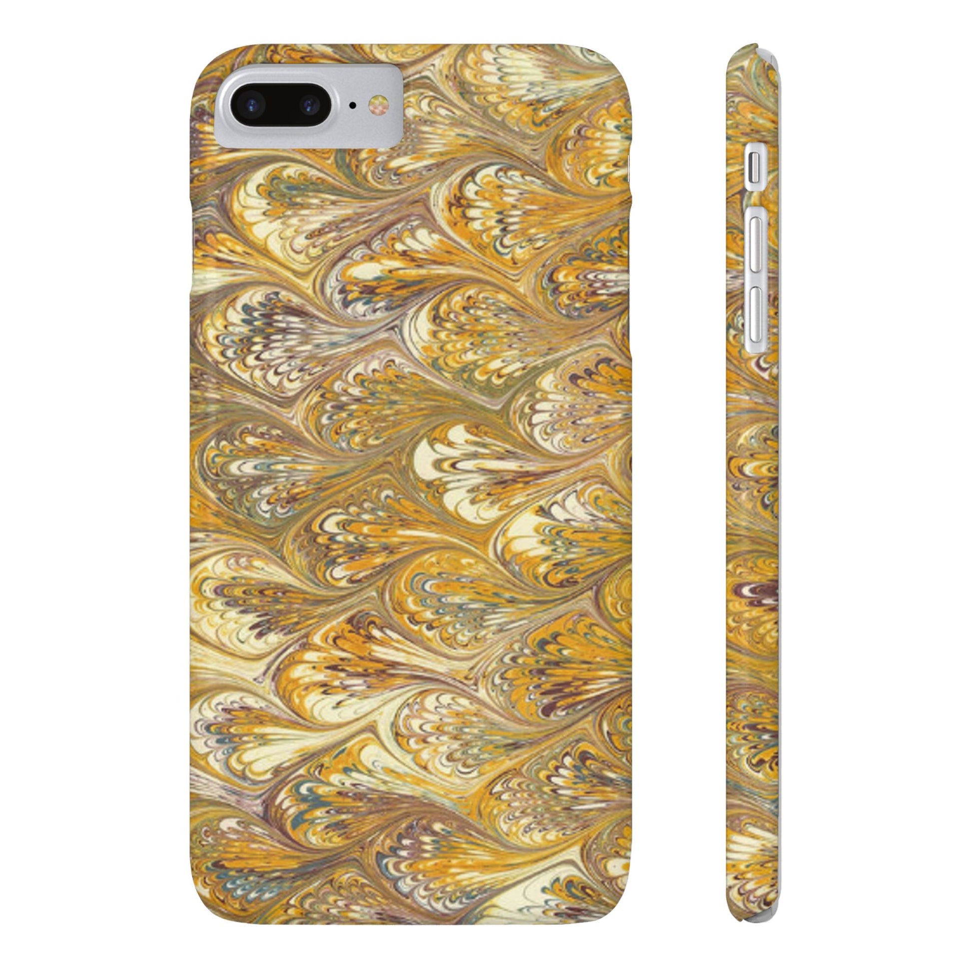 Golden Yellow Italian Marbled Designed, Slim Phone Cases, Case-Mate