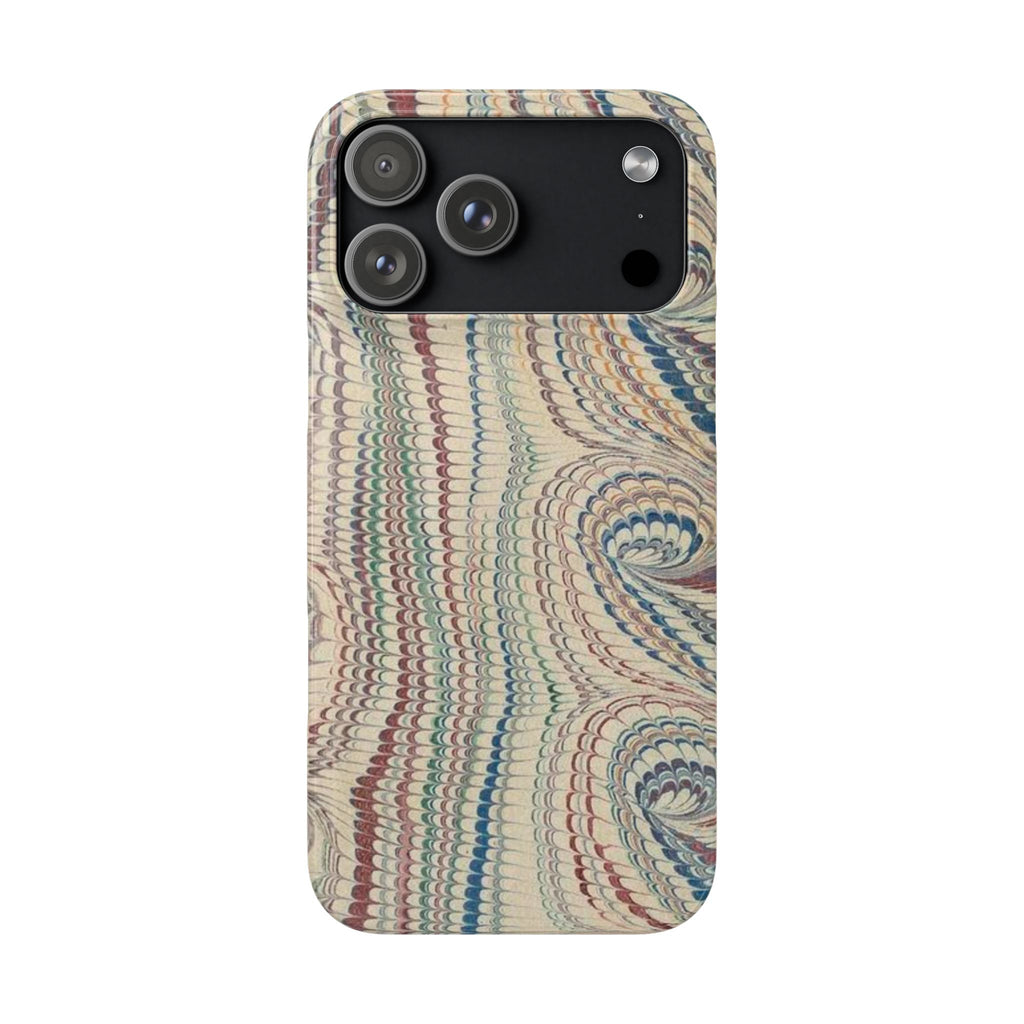Beige Marbled Swirl Phone Case - Single Layer Slim Case
