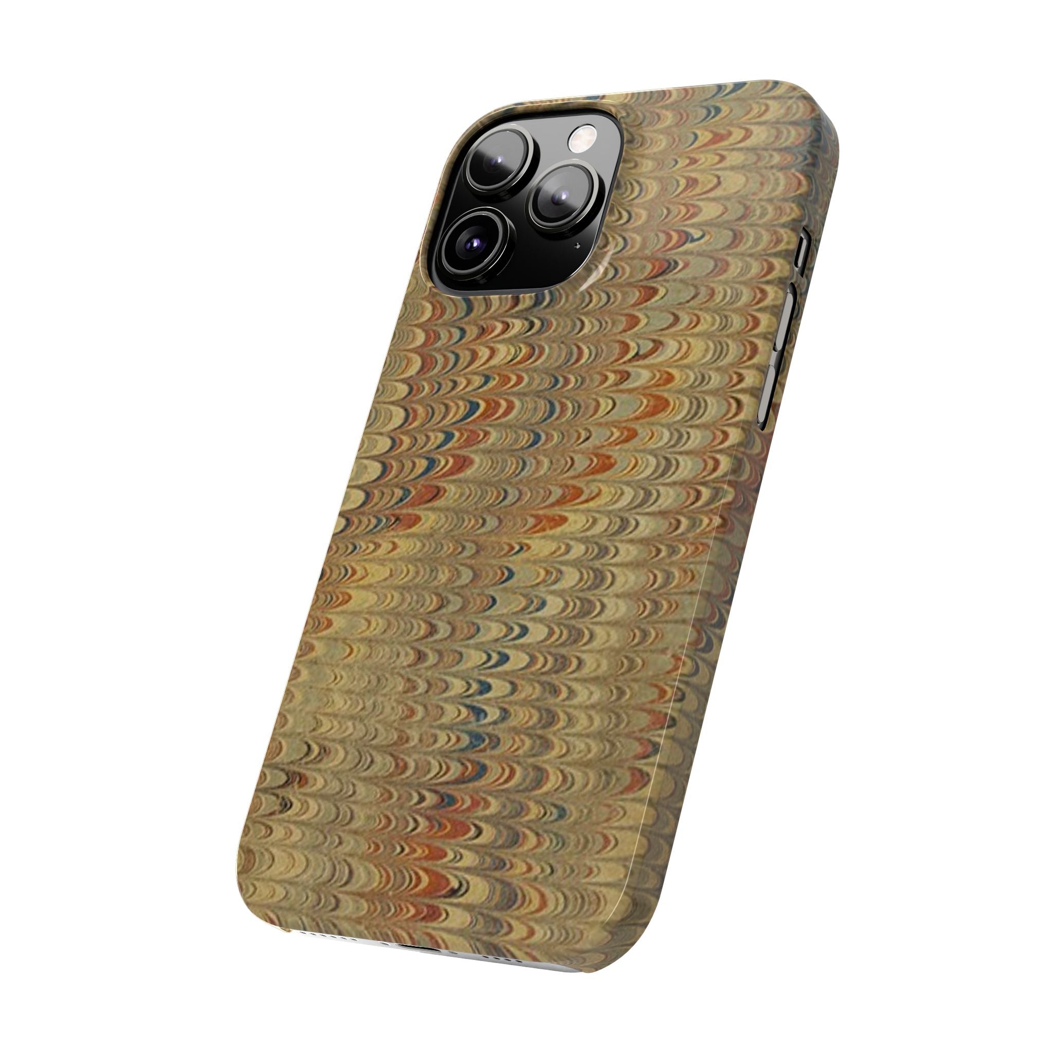 Phone Cases - Golden Fall Neutrals Italian Marbled Design, Gift for Art Lovers, Customizable and Stylish