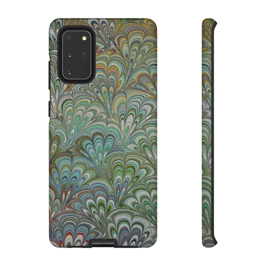 Green Peacock Marbled Phone Case — "Tough Cases" Ultra-Tough Protective Cover