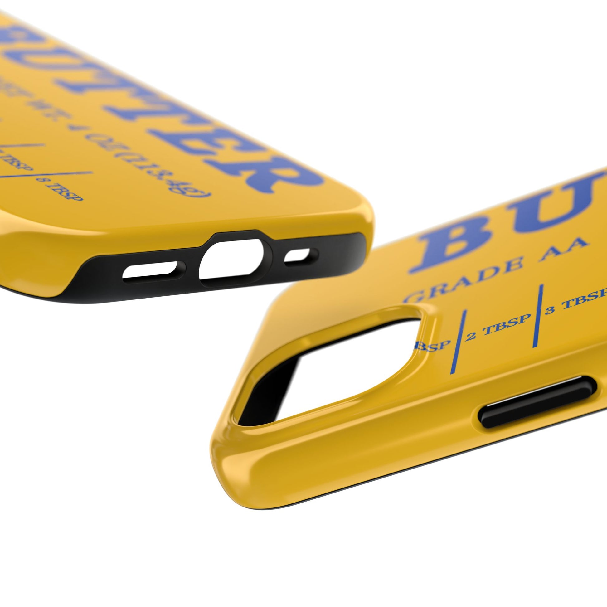 Butter Yellow Tough Phone Cases, Funny iPhone 16 Cover, Protective Case Gift for Techies, Yellow Phone Accessories, Unique Gift for Phone