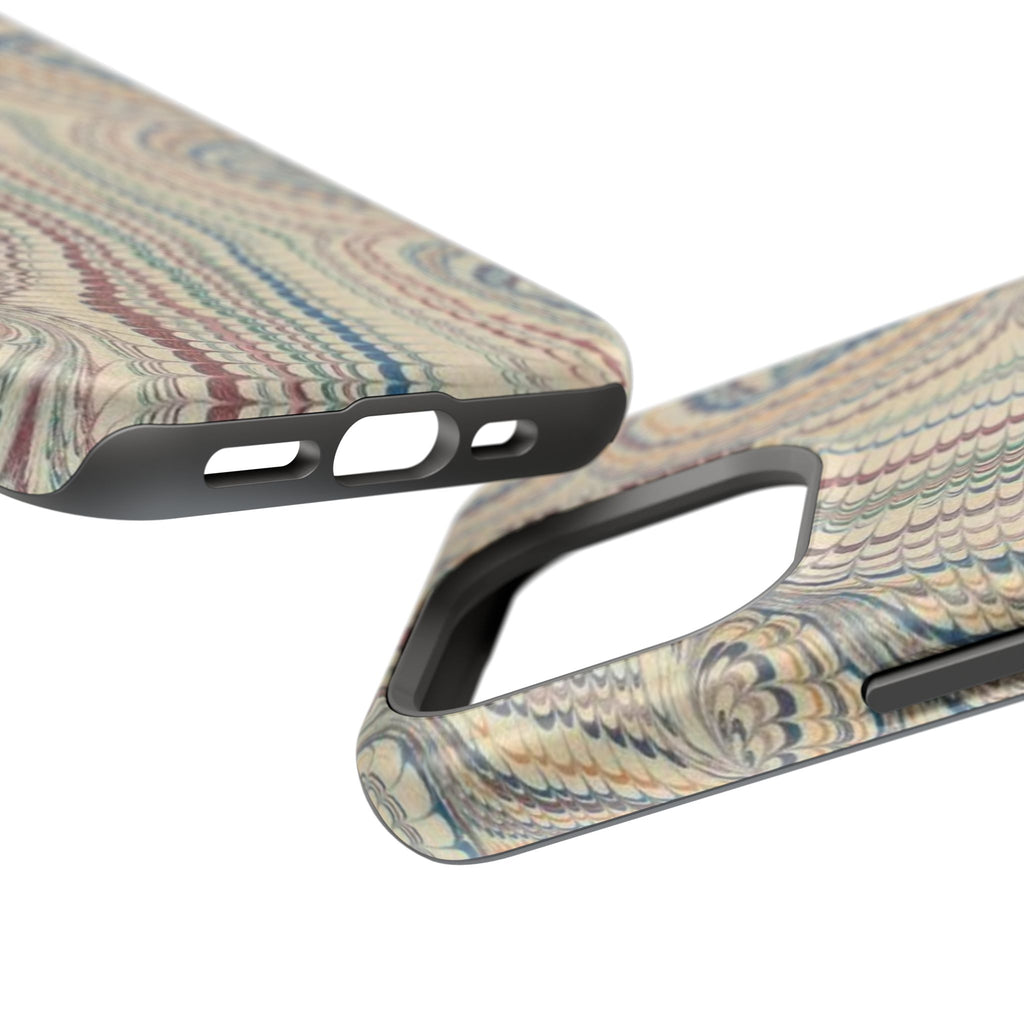 Italian Beige & Blue Marble Phone Case — Impact-Resistant Durable Case for Apple & Samsung