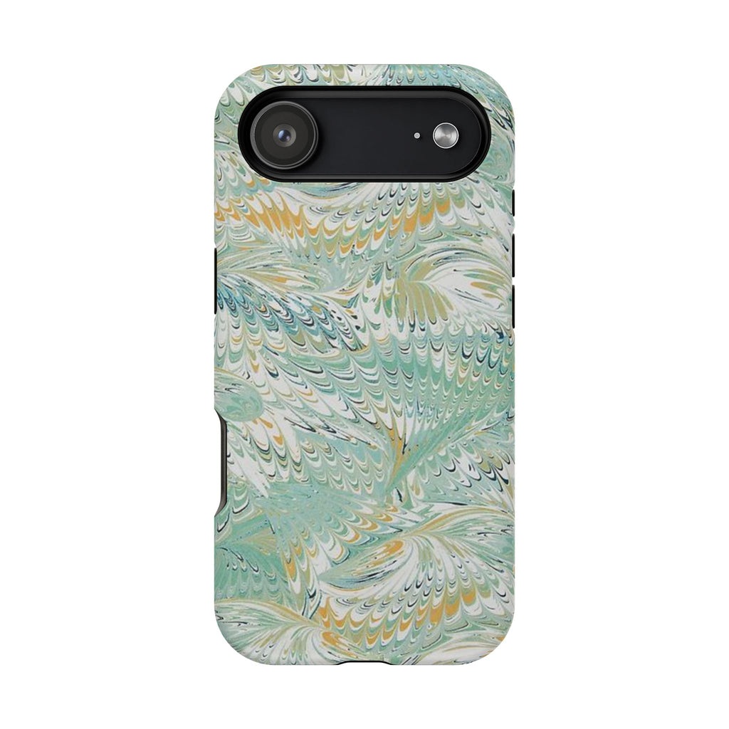 Mint Green Marbled Swirl Phone Case - Dual Layer