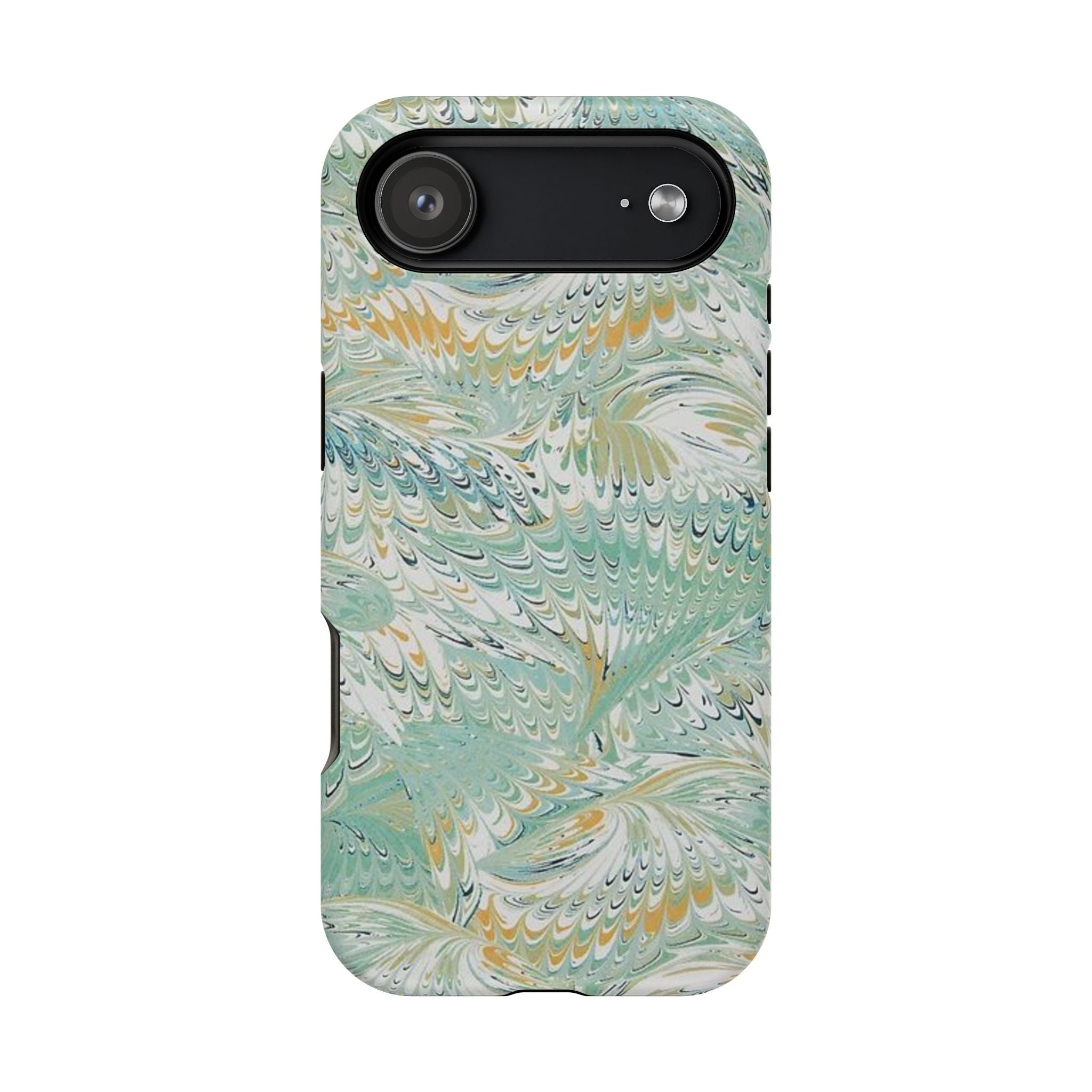 Mint Green Marbled Swirl Phone Case - Dual Layer