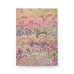 Pastel Pink and Green Italian Marbled Hardcover Journal, Lined Paper Diary Notebook, Stationery Gift for Writers