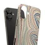 Italian Vintage Marbled Paper Design on iPhone Cases, Artistic Protection for Your Device in Elegant Beige, Blue, Burgundy