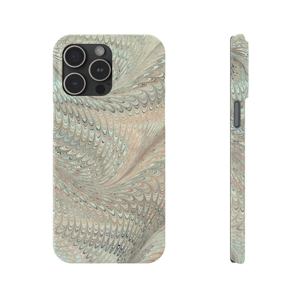 Mint + Green Italian Marbled Phone Case, Mag Safe