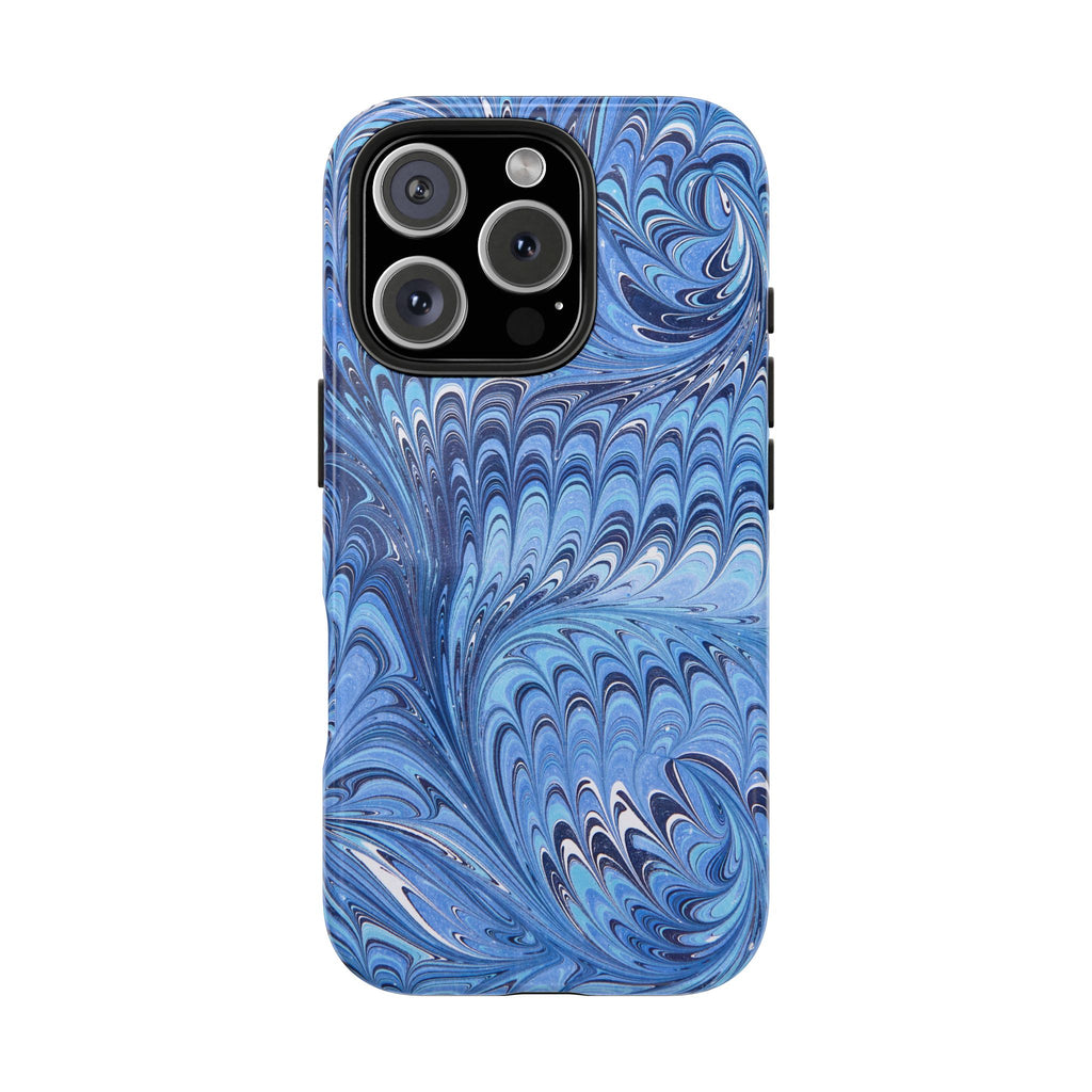 Melody of Blues Italian Swirl Wave Design Dual Layer Phone Case