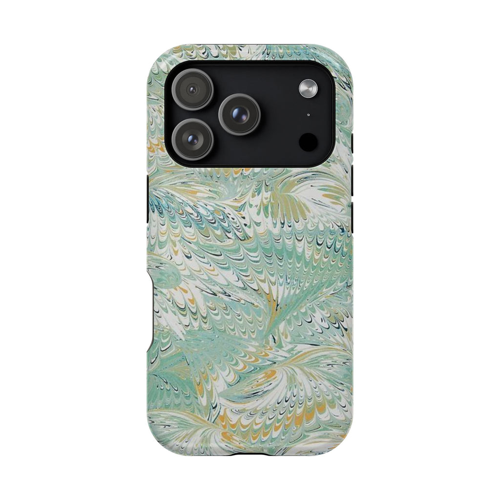 Mint Green Marbled Swirl Phone Case - Dual Layer