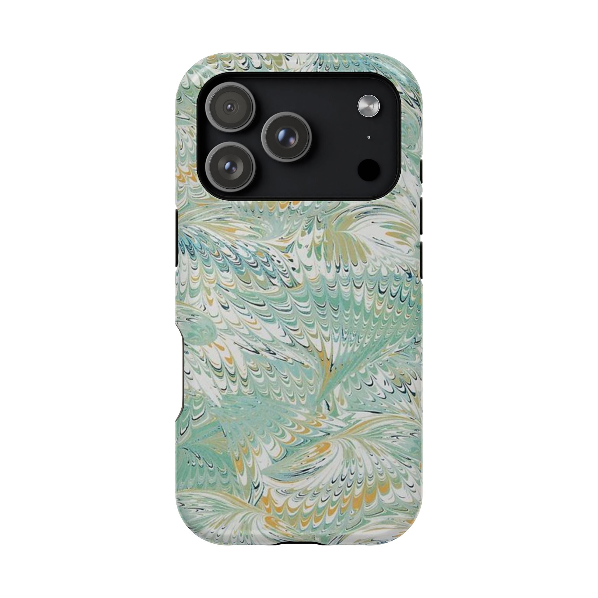 Mint Green Marbled Swirl Phone Case - Dual Layer