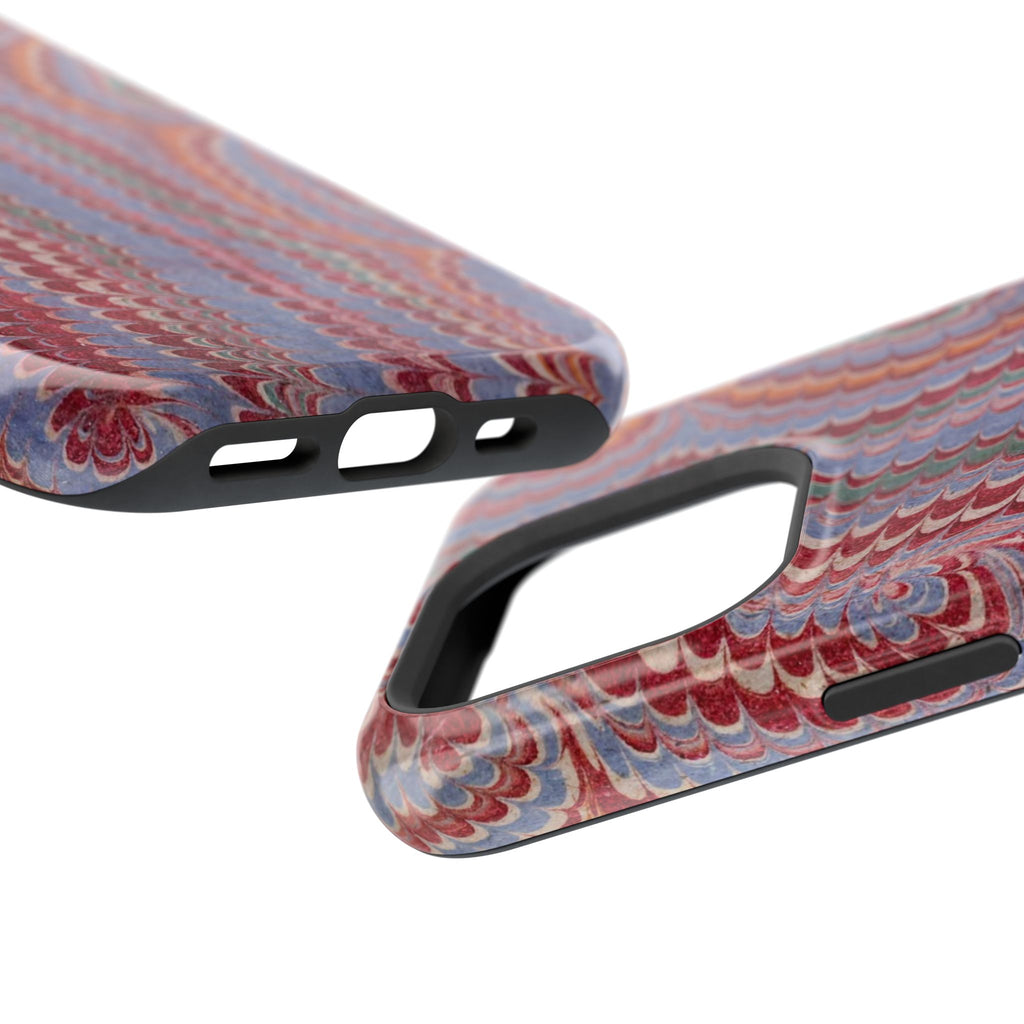Burgundy and Lavender Hues Italian Vintage Marble Design Phone Case for Apple + Samsung