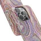 Pink and Lavender Marbled Swirl - Single Layer Slim Phone Case