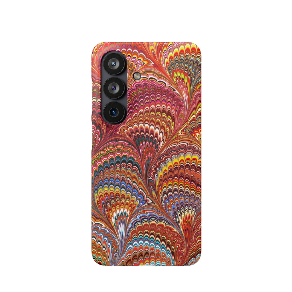 Red Marbled Swirl Phone Case - Single Layer Slim Case