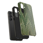 Deep Green Marble Italian Tough Phone Case — Durable Marbled Phone Case