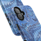 Blue Marbled Swirl Phone Case - Dual Layer Case