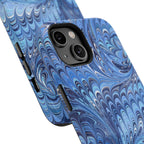 Blue Marbled Swirl Phone Case - Dual Layer Case