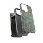 Green Peacock Marbled Phone Case — "Tough Cases" Ultra-Tough Protective Cover