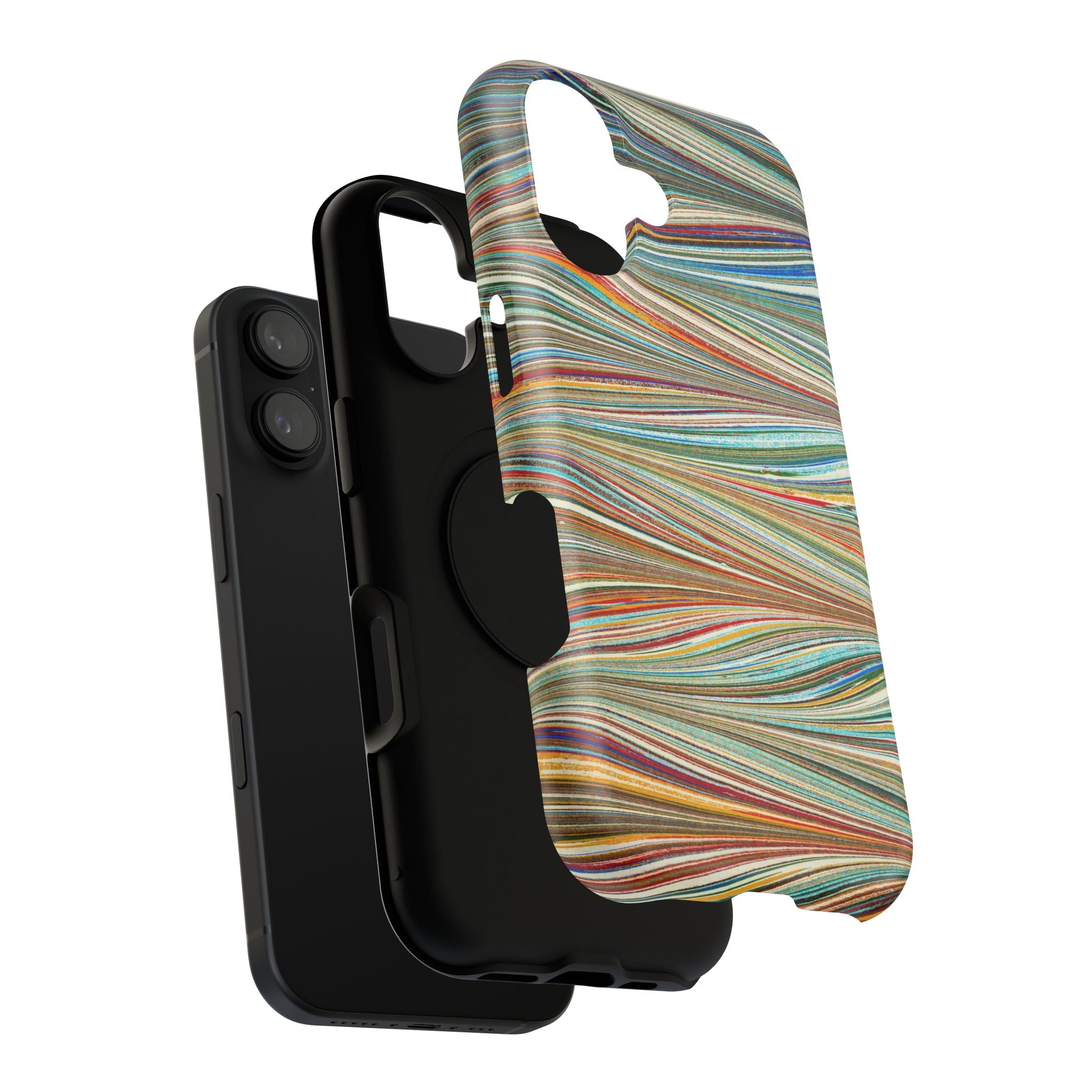 Traditional Hand-Marbled Florentine Multi-Colored Dual Layer Phone Case