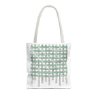 Woven Black + Green Grid Tote Bag - Tote