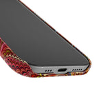 Red, Blue + Yellow Marbled Slim Phone Case