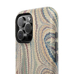 Italian Beige & Blue Marble Phone Case — Impact-Resistant Durable Case for Apple & Samsung