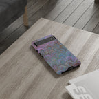 Lavender Marbled Peacock Durable Phone Case - Matte or Glossy