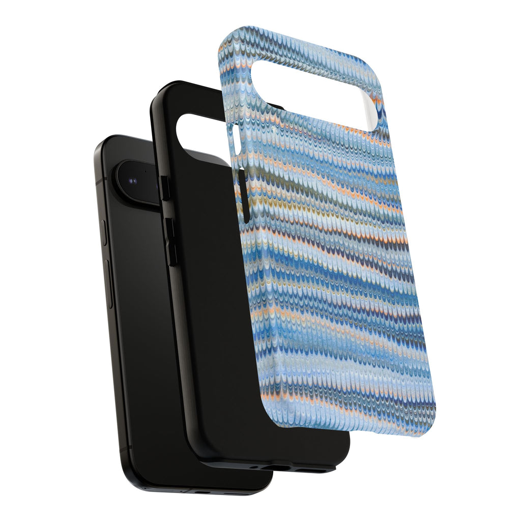 Blue Marbled Phone Cases iPhone + Samsung - all models, Vintage Marbled Design - Tough Cases