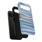 Blue Marbled Phone Cases iPhone + Samsung - all models, Vintage Marbled Design - Tough Cases