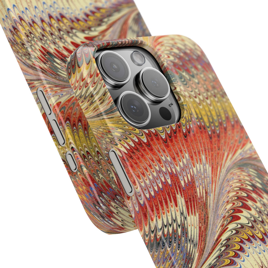 Marbled Autumn Wave Slim Single Layer Phone Case