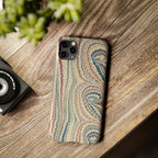 Italian Vintage Marbled Paper Design on iPhone Cases, Artistic Protection for Your Device in Elegant Beige, Blue, Burgundy