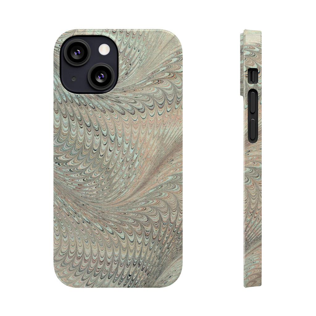 Mint + Green Italian Marbled Phone Case, Mag Safe