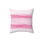Pink Water Colors Square Pillow includes Pillow, Hidden Zipper