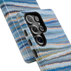 Blue Marbled Phone Cases iPhone + Samsung - all models, Vintage Marbled Design - Tough Cases