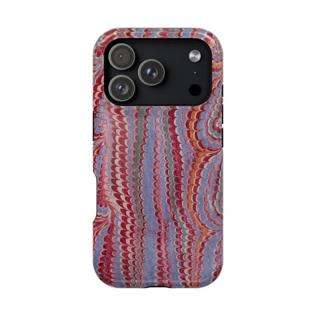 Burgundy and Lavender Hues Italian Vintage Marble Design Phone Case for Apple + Samsung