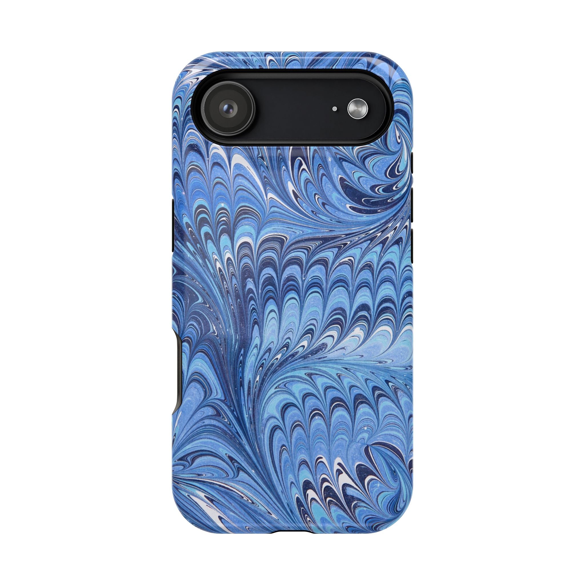 Blue Marbled Swirl Phone Case - Dual Layer Case